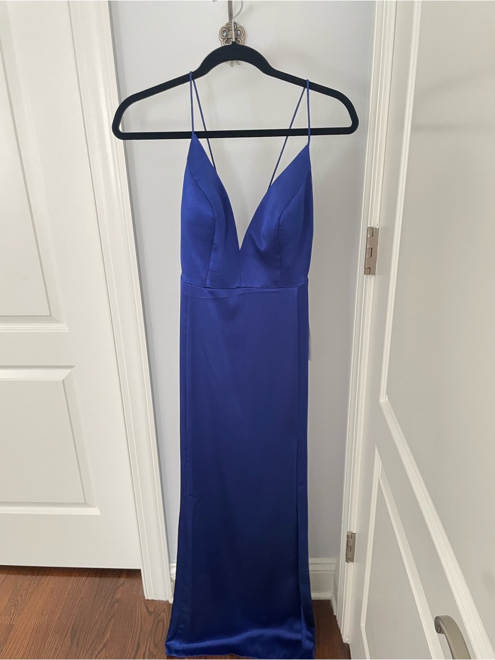 Aidan Mattox Blue Satin Slip Dress size 4